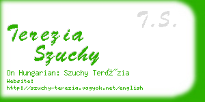 terezia szuchy business card